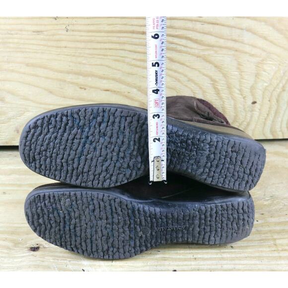 Aquatalia Boots Womens 8 Brown Suede Mia Knit Wedge Zip Ankle Bootie - Picture 8 of 9